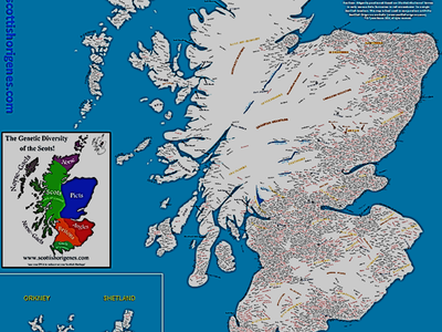 Scottish Origenes Names Map