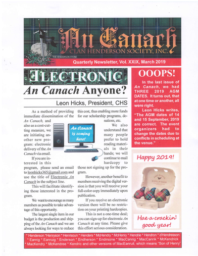 An Canach Q1 (Jan-Mar) - February Issue 2019