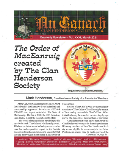 An Canach Q1 (Jan-Mar) - February Issue 2021