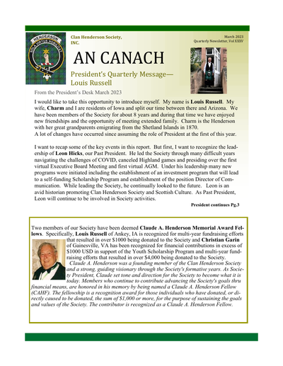 An Canach Q1 (Jan-Mar) - February Issue 2023