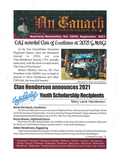 An Canach Q3 (Jul-Sep) - August Issue 2021