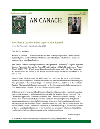 An Canach Q3 (Jul-Sep) - August Issue 2023